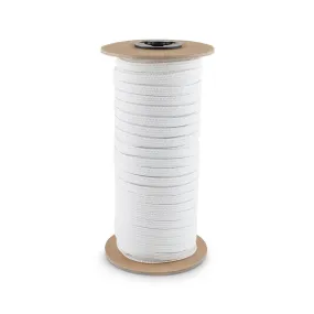 1/2" White Knitted Elastic Band - Case of 30 Rolls - 4,320 Yards