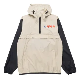 CDG PLAY X K-WAY Half Zip Jacket AZ-J506-051-3 Khaki