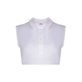 dickey cropped pointy collar  - white