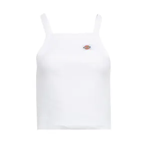 DICKIES - WOMENS RIB KNIT TANK TOP WHITE