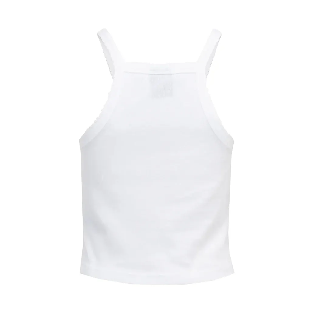 DICKIES - WOMENS RIB KNIT TANK TOP WHITE