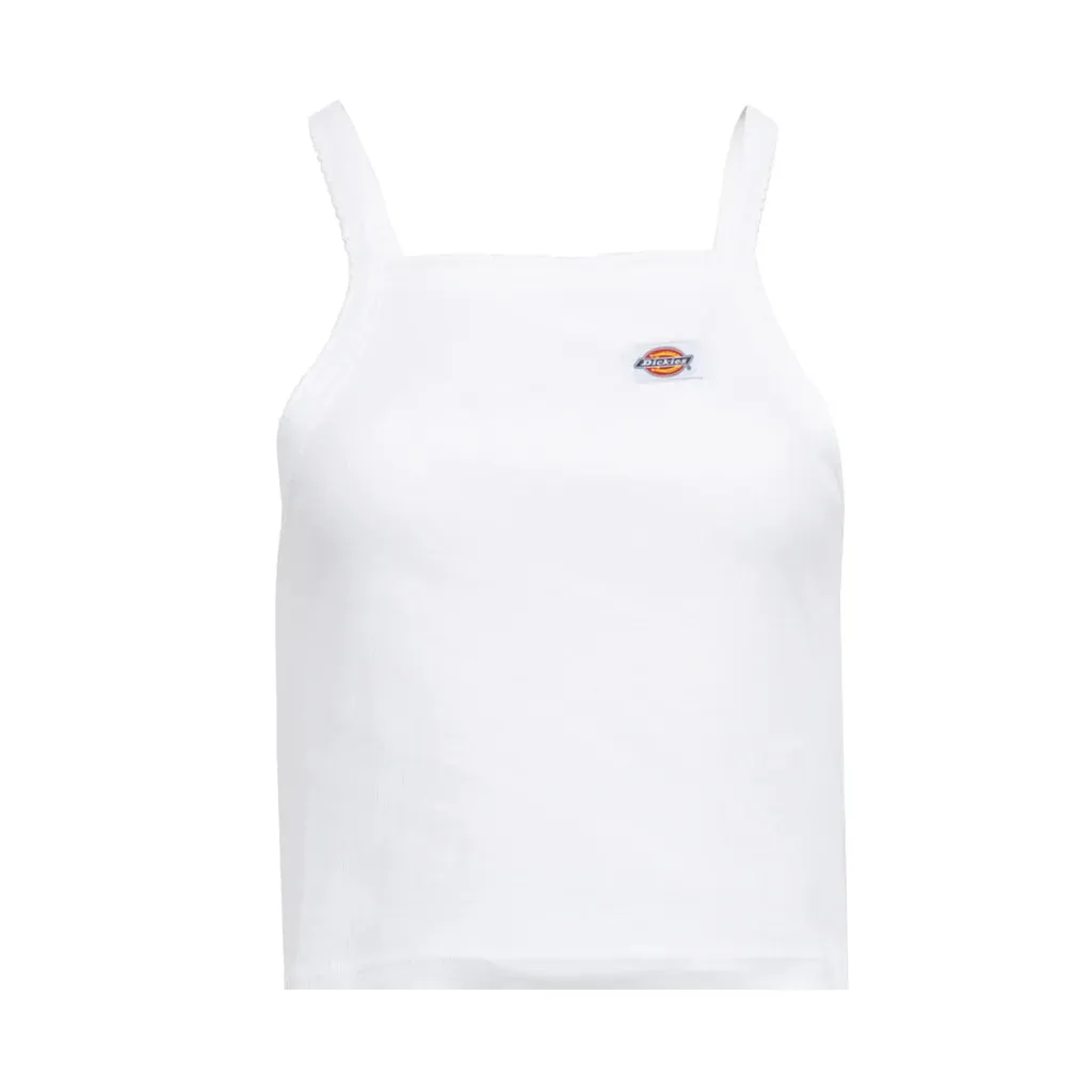 DICKIES - WOMENS RIB KNIT TANK TOP WHITE