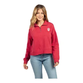 Ladies Indiana Hoosiers Halftime Crimson 1/4 Zip Jacket