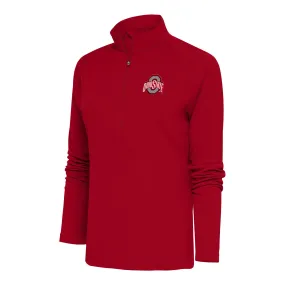 Ladies Ohio State Buckeyes 1/2 Zip Tribute Scarlet Jacket